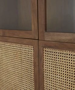 Maisons Du Monde Vitrines Vitrine 4 Portes Cannage En Rotin -Vaisseliers Soldes Magasin vitrine 4 portes cannage en rotin 1000 4 17 220392 3