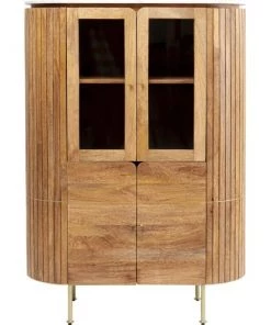 Kare Design Vitrines Vitrine 4 Portes En Manguier Massif Et Marbre Blanc