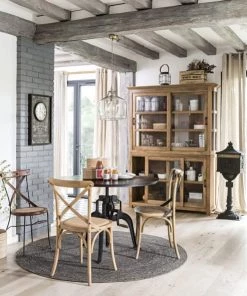 Maisons Du Monde Vitrines Vitrine 4 Portes En Manguier Massif Et Verre -Vaisseliers Soldes Magasin vitrine 4 portes en manguier massif et verre 1000 16 33 166616 8