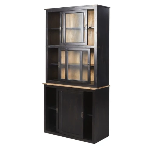 Maisons Du Monde Vitrines Vitrine 6 Portes Noire 2 Maisons Du Monde Vitrines Vitrine 6 Portes Noire – Image 2