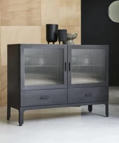 Tikamoon Vaisseliers Vitrine Basse En Métal -Vaisseliers Soldes Magasin vitrine basse en metal 3