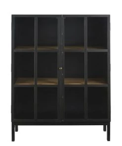 Maisons Du Monde Vitrines Vitrine Basse Industrielle 2 Portes Noire