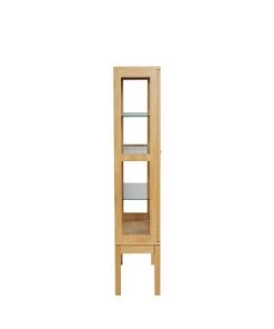 Woodman Vitrines Vitrine En Bois 2 Portes Bois Clair -Vaisseliers Soldes Magasin vitrine en bois 2 portes bois clair 5