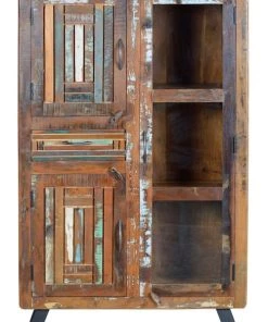 GINER Y COLOMER Vitrines Vitrine En Bois De Manguier Et Pieds En Métal Multicolore