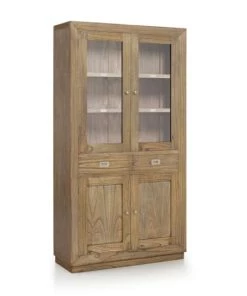 MOYCOR Vitrines Vitrine En Bois De Mindi Beige H190 -Vaisseliers Soldes Magasin vitrine en bois de mindi beige h190 2