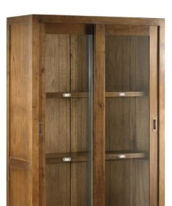 MOYCOR Vitrines Vitrine En Bois De Mindi Marron H190 -Vaisseliers Soldes Magasin vitrine en bois de mindi marron h190 8
