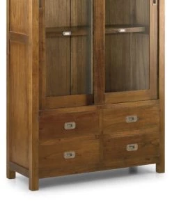 MOYCOR Vitrines Vitrine En Bois De Mindi Marron H190 -Vaisseliers Soldes Magasin vitrine en bois de mindi marron h190 9