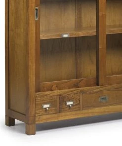 MOYCOR Vitrines Vitrine En Bois De Mindi Marron L120 -Vaisseliers Soldes Magasin vitrine en bois de mindi marron l120 2