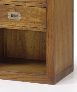 MOYCOR Vitrines Vitrine En Bois Marron -Vaisseliers Soldes Magasin vitrine en bois marron 13