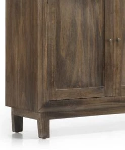 MOYCOR Vitrines Vitrine En Bois Marron 3 Tiroirs H190 -Vaisseliers Soldes Magasin vitrine en bois marron 3 tiroirs h190 5