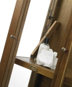 MOYCOR Vitrines Vitrine En Bois Marron H155 -Vaisseliers Soldes Magasin vitrine en bois marron h155 3