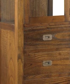 MOYCOR Vitrines Vitrine En Bois Marron H190 -Vaisseliers Soldes Magasin vitrine en bois marron h190 8