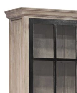 MOYCOR Vitrines Vitrine En Bois Massif Marron L 130 Cm  -Vaisseliers Soldes Magasin vitrine en bois massif marron l 130 cm 2