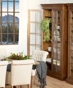 Robin Des Bois Vitrines Vitrine En Chêne Teinté -Vaisseliers Soldes Magasin vitrine en chene teinte 4