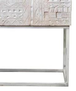 GINER Y COLOMER Vitrines Vitrine En Manguier Avec Pieds En Métal -Vaisseliers Soldes Magasin vitrine en manguier avec pieds en metal 3