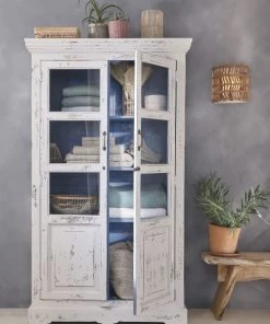 Maisons Du Monde Vitrines Vitrine En Manguier Blanche Effet Vieilli L 105 Cm -Vaisseliers Soldes Magasin vitrine en manguier blanche effet vieilli l 105 cm 1000 9 22 121423 15