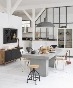 Maisons Du Monde Vitrines Vitrine En Métal Blanche L 100 Cm -Vaisseliers Soldes Magasin vitrine en metal blanche l 100 cm 1000 12 17 146756 10