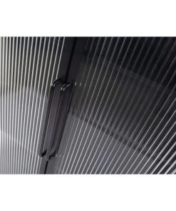 Woood Vitrines Vitrine En Métal Et Verre Strié Noir -Vaisseliers Soldes Magasin vitrine en metal et verre strie noir 4