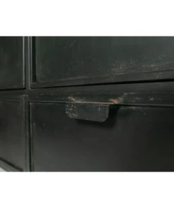 Bepurehome Vitrines Vitrine En Métal Noir -Vaisseliers Soldes Magasin vitrine en metal noir 11