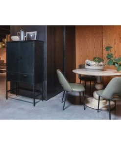 Bepurehome Vitrines Vitrine En Métal Noir -Vaisseliers Soldes Magasin vitrine en metal noir 8