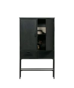 Bepurehome Vitrines Vitrine En Métal Noir -Vaisseliers Soldes Magasin vitrine en metal noir 9