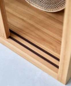 Tikamoon Vaisseliers Vitrine En Teck Massif 120 Cm -Vaisseliers Soldes Magasin vitrine en teck massif 120 cm 2