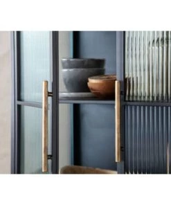 Kare Design Vitrines Vitrine Industrielle 2 Portes 3 Tiroirs En Acier Et Verre -Vaisseliers Soldes Magasin vitrine industrielle 2 portes 3 tiroirs en acier et verre 3