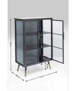 Kare Design Vitrines Vitrine Industrielle 2 Portes En Acier Et Verre -Vaisseliers Soldes Magasin vitrine industrielle 2 portes en acier et verre 4