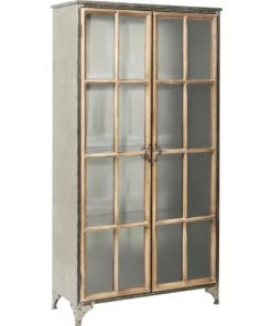 Kare Design Vitrines Vitrine Industrielle En Acier Et Peuplier Massif -Vaisseliers Soldes Magasin vitrine industrielle en acier et peuplier massif 4