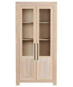 Hellin Vitrines Vitrine Moderne En Chêne Blanchi