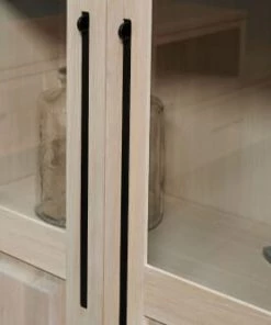 Hellin Vitrines Vitrine Moderne En Chêne Blanchi -Vaisseliers Soldes Magasin vitrine moderne en chene blanchi 4