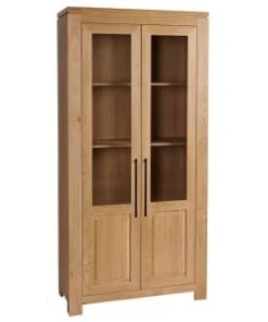 Hellin Vitrines Vitrine Moderne En Chêne Clair -Vaisseliers Soldes Magasin vitrine moderne en chene clair 4