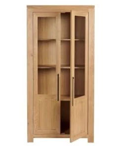 Hellin Vitrines Vitrine Moderne En Chêne Clair -Vaisseliers Soldes Magasin vitrine moderne en chene clair 5