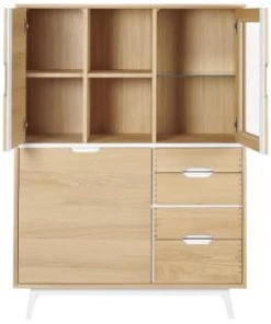 Hellin Vitrines Vitrine Nordique En Bois -Vaisseliers Soldes Magasin vitrine nordique en bois 4