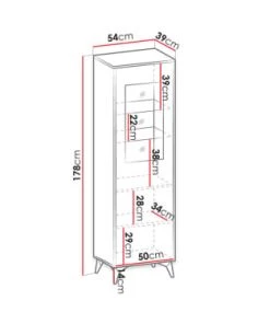 Best Mobilier Vitrines Vitrine Style Industriel 54 Cm Noir / Bois -Vaisseliers Soldes Magasin vitrine style industriel 54 cm noir bois 4