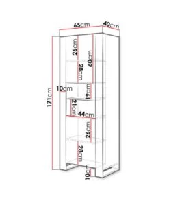 Best Mobilier Vitrines Vitrine Style Industriel 65 Cm Bois / Gris -Vaisseliers Soldes Magasin vitrine style industriel 65 cm bois gris 2