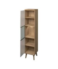 Vaisseliers Soldes Magasin -Vaisseliers Soldes Magasin vitrine style scandinave 50 cm bois blanc 1